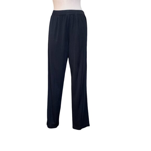 Exclusively Misook Pull On Pants S/M Black #118G - Picture 2 of 8